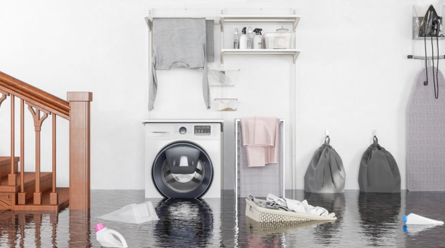 Laundry room flooded.