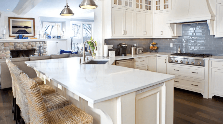 Modern renovated kitchen design with open concept.