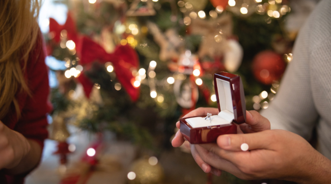 Proposal on Christmas day.