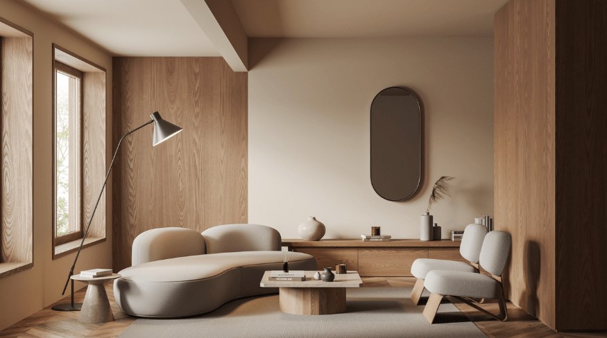 Modern living room decor.